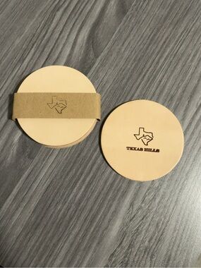 Texas Hills Genuine Leather Coasters 4 Pack Texas Proud Western Rustic NWT